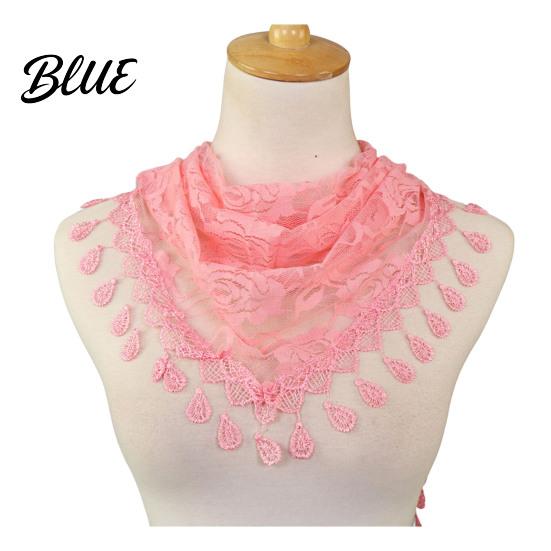 Sheer Lace Triangle Bandana Rose Tassel Scarf for Women Elegant Hollow Floral Women Shawl Versatile Lightweight Head Wrap Parties And Photoshoots