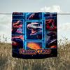1PC Custom Name Dinosaur Fantasy World Outdooor Flannel Blankets Throw Blanket All-Season Throw Gift Bedspread for Couch, Bed, Camping Holiday Birthda