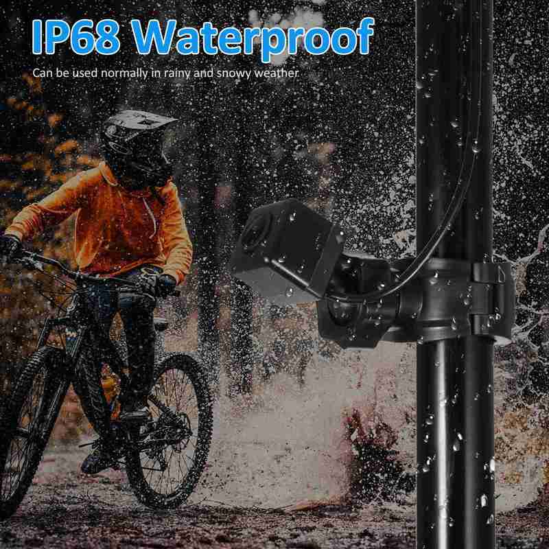 Bike Rear View Camera 1080P 4.3in HD Display Screen Real-Time Road Monitoring Bicycle Rear View Camera for Mountain Bike E Bike