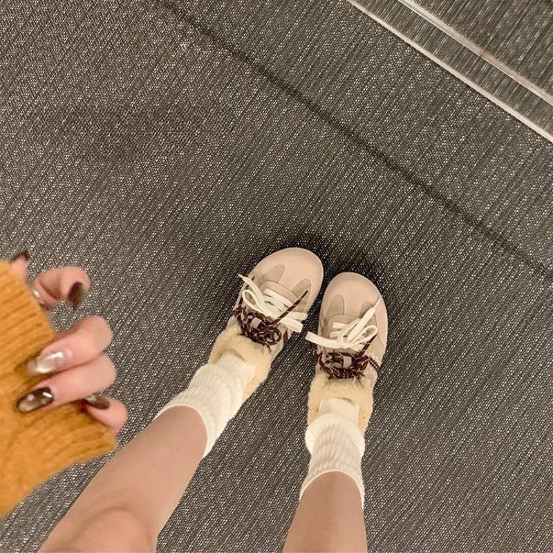 Bread Warm Shoes, Insole Height-increasing Shoes, Women's Retro Shoes, Cotton Shoes