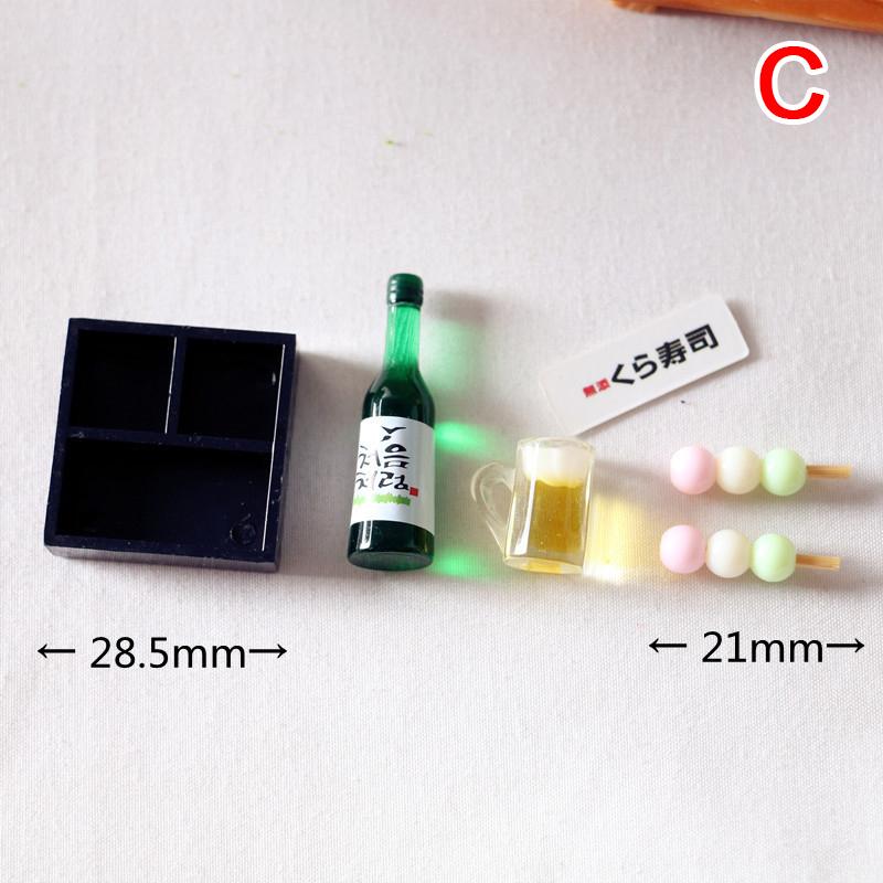 Mini 1/6 Scale Dollhouse Janpanese Sushi Food Kitchen Accessories Toy For Doll