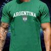 Maglietta Unisex Campione Argentina Sostenitore Grafica Stemma Nazionale Retrò Cotone Unisex Unisex Streetwear Maglietta Sportiva