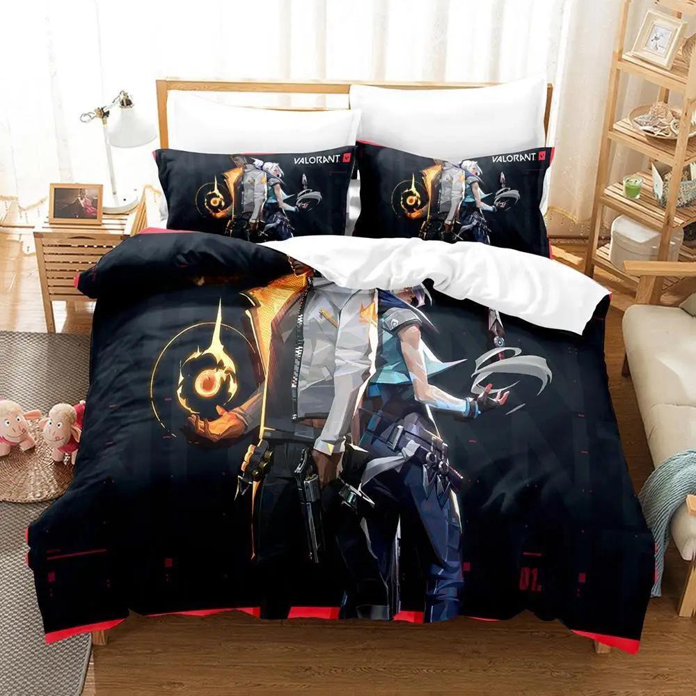 3d Print Game Jett Valorant Bedding Set Single Twin Full Queen King Size Bed Set Adult Kid Bedroom Duvet cover Sets Home Textile