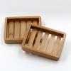 Portable Wooden Natural Bamboo Soap Dishes Tray Holder Storage Soap Rack Plate Container Bathroom Accessories  Storage Organizer
