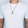1pc Stainless Steel Vintage Anchor Pendant Necklace, Suitable For Everyday Wear
