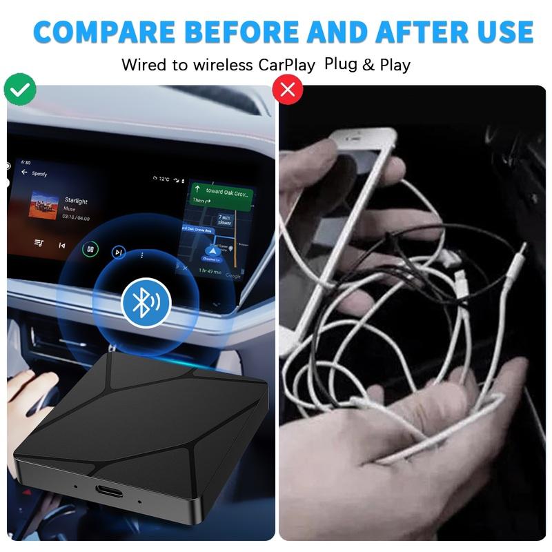 Binize Wireless CarPlay Adapter USB Dongle for Factory / OEM Cars Support Wired CarPlay  ( Wired To Wirless Carplay Adapter)