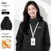 Customizable Three-in-One Mountaineering Jacket, Autumn/Winter Corporate Teamwork Detachable Plus Velvet Workwear with Print Logo