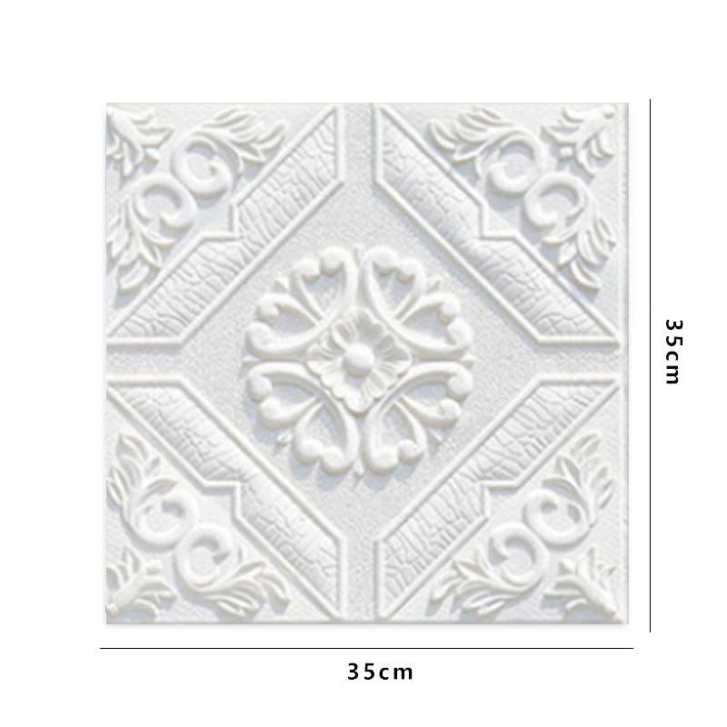 4Pcs 35*35CM Ceiling Bed Room Decor 3D Background Wallpaper Peel And Stick Waterproof Wall Stickers Anti-collision Home Decor