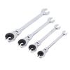 Brake Line Wrench Set 72 Teeth Adjustable Angle 10mm 12mm 14mm 17mm Ratcheting Tubing Wrenches