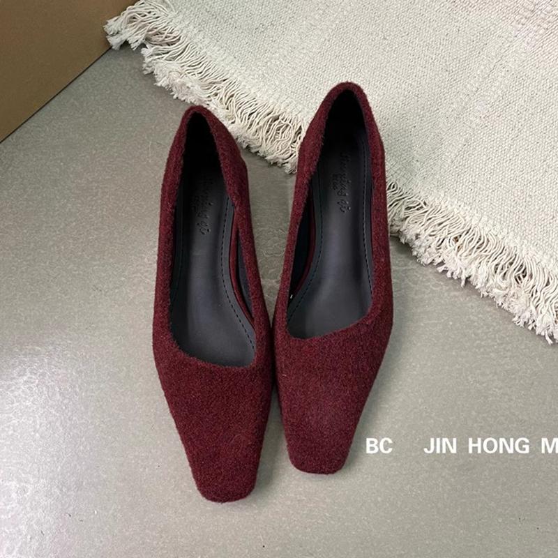 Fashion SUOJIALUN Spring New Brand Women Pumps Shoes Fashhion Shallow Slip On Ladies Elegant Boat Shoes Square Low Heel Single Shoes
