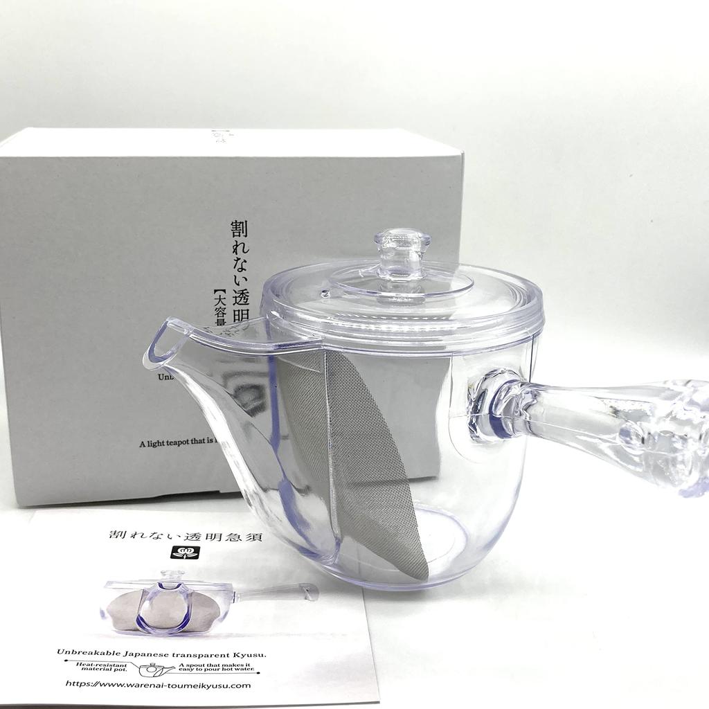 Unbreakable transparent large clear exclusive Noguchi Kumataro Tea Farm includes tea brewing made in dishwasher bleach safe teapot, capacity, 520ml,