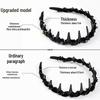 Louis Temperament Rhinestone Skull Top Wavy Headband for Women 2025 - Stylish, with Teeth for Face Washing