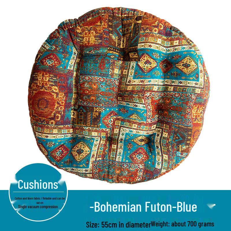 Bohemian Ethnic Style Square Floor Cushion for Balcony or Bedroom