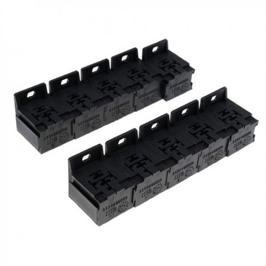 10PCS 30A-80A 5 Pin Relay Sockets Connector Holder With 50pcs 6.3mm Terminals
