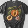 Vintage Botanical Peach Shirt, Summer Orchard Illustration, Comfort Colors Cotton Tee