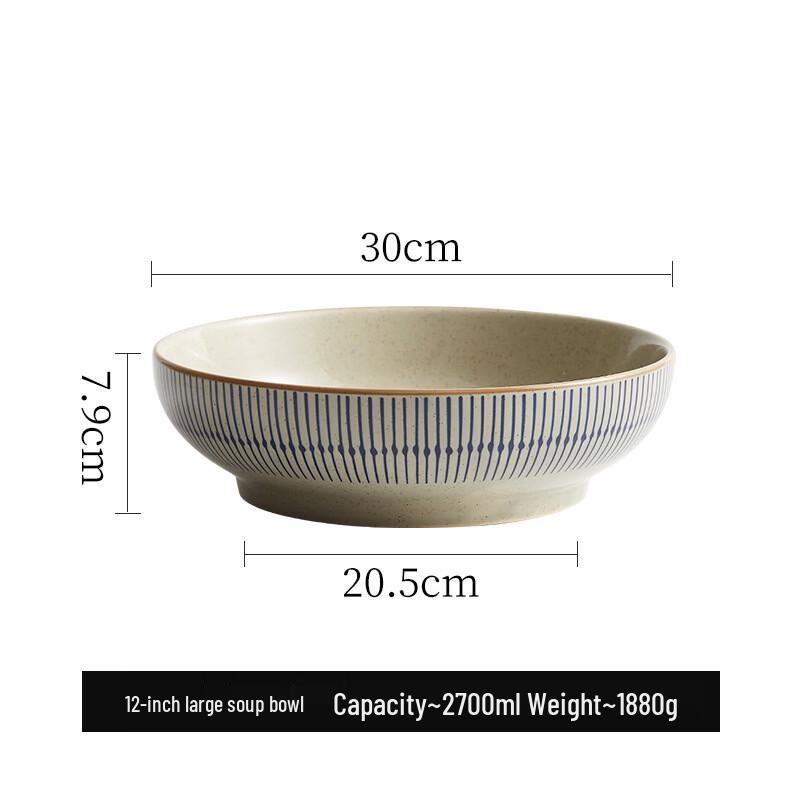Abay 12-inch Large Ceramic Serving Bowl