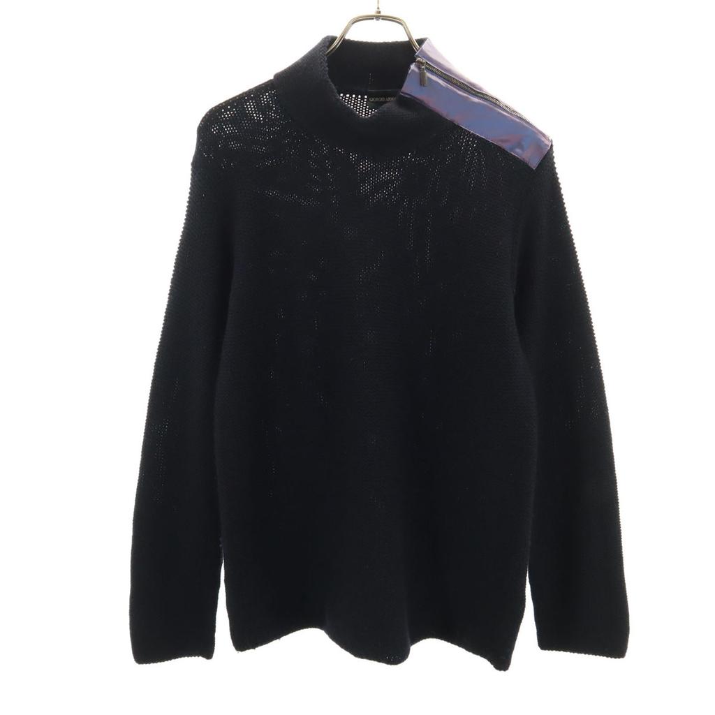 Giorgio Armani Made In Italy Long Sleeve Knit 48 Navy Men's Used