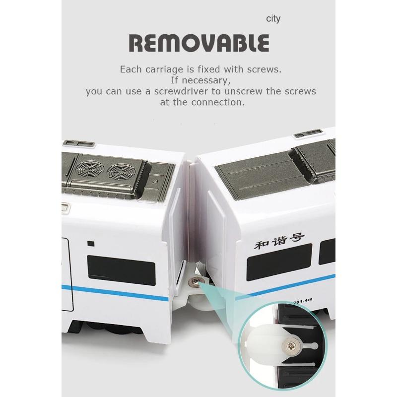 Elektrická univerzální simulace vysokorychlostní železnice Harmony Train Toy, 2025 Nová bateriová vzdělávací hračka na vlak se světly a zvuky