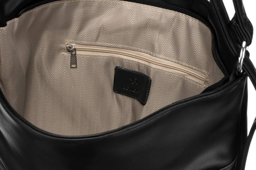 Classic, spacious women's handbag made of eco-leather - Rovicky
