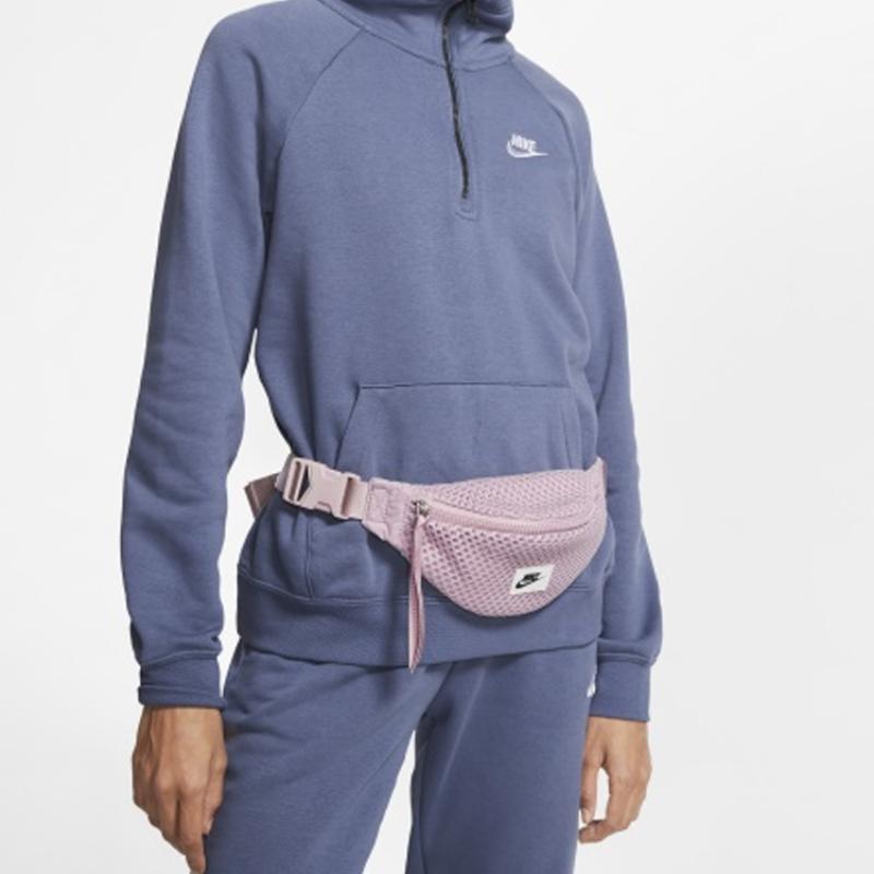 Nike Nylon Fabric One Shoulder Crossbody Fanny Pack Regular Women's Pink Casual CU2609-516