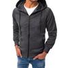 Autumn Winter Men Long Sleeve Sweatshirt Polka Dot Print Hooded Zip Up Pocket Casual Hoodie Men's Sports Coats