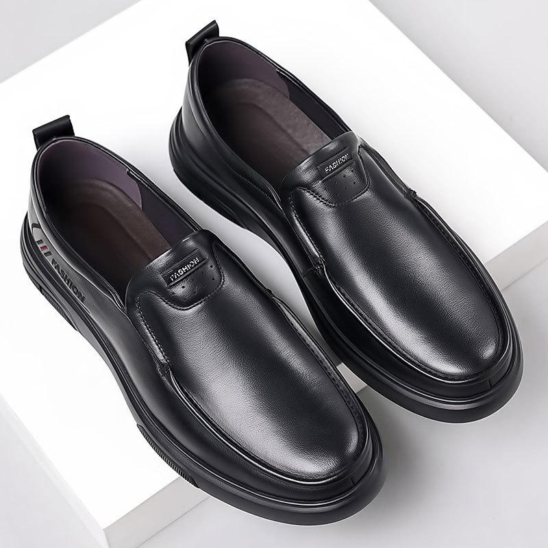Large size men's shoes 2025 autumn business professional leather shoes men's genuine leather foot cover soft leather men's shoes middle-aged and el