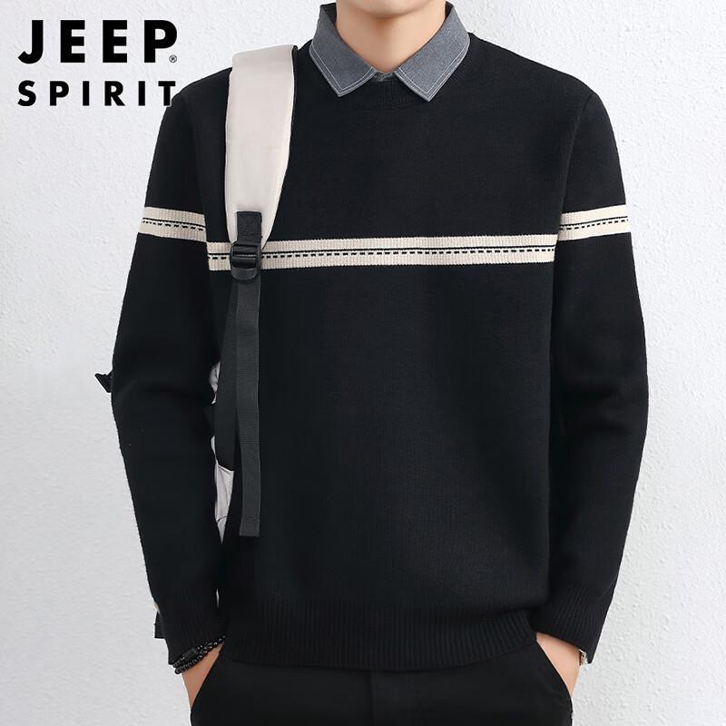 JEEP SPIRIT Men s Faux Two-Piece Sweater M