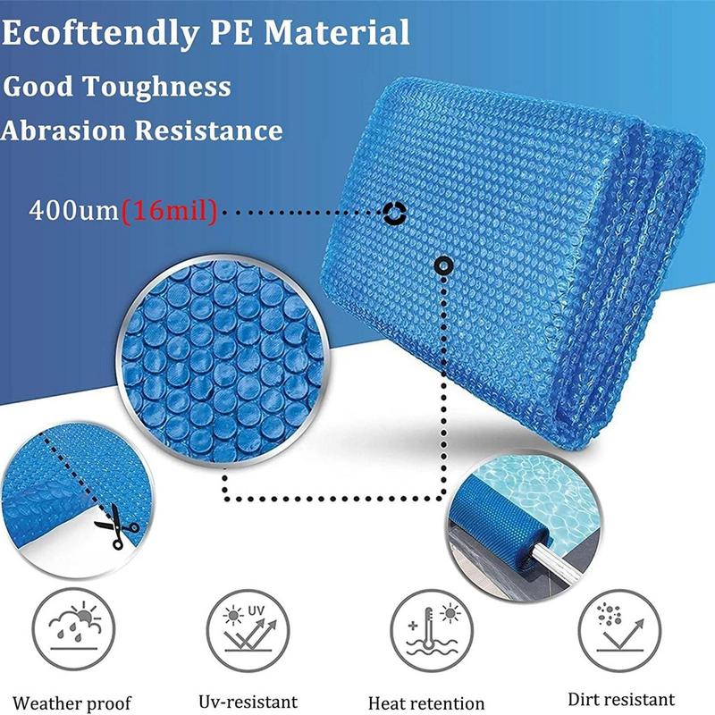 4/5/6/8/10ft Schwimmbad Solarabdeckung Wärmeisolierfolie Rundes Aufstellbecken Staubdichte Schutzabdeckung Whirlpooldecke