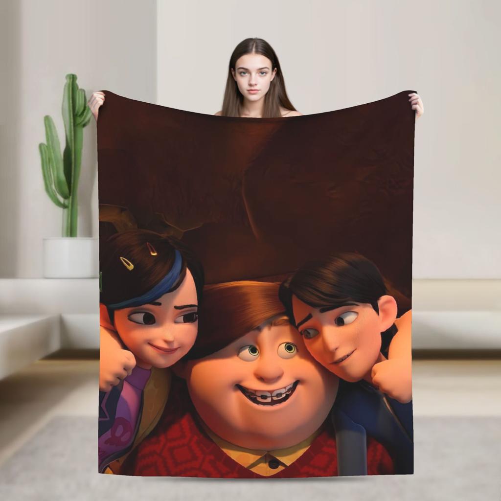 Trollhunters Tales Of Arcadia Flannel Blankets Soft Durable Throw Blanket for Couch Chair Travel Office Bedspread Sofa Bed Cover