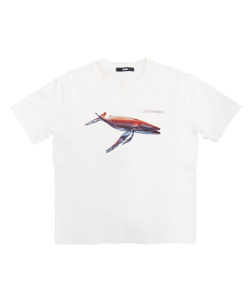 ZHOUERO Whale White T-Shirt