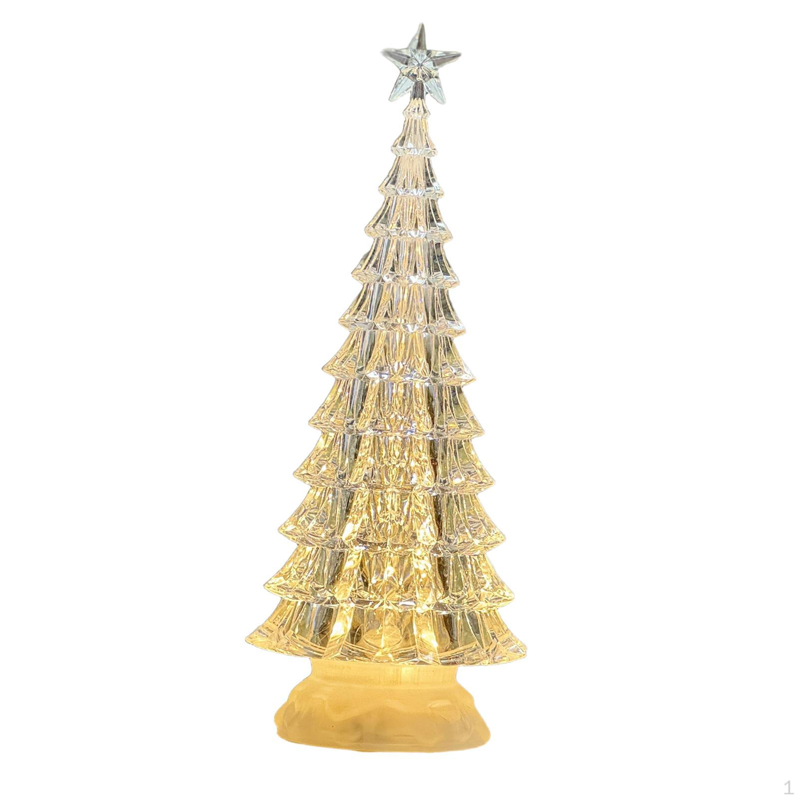 

Acrylic Christmas Tree Bedside Lamp Light up Versatile Tabletop Xmas Gift for Yellow light