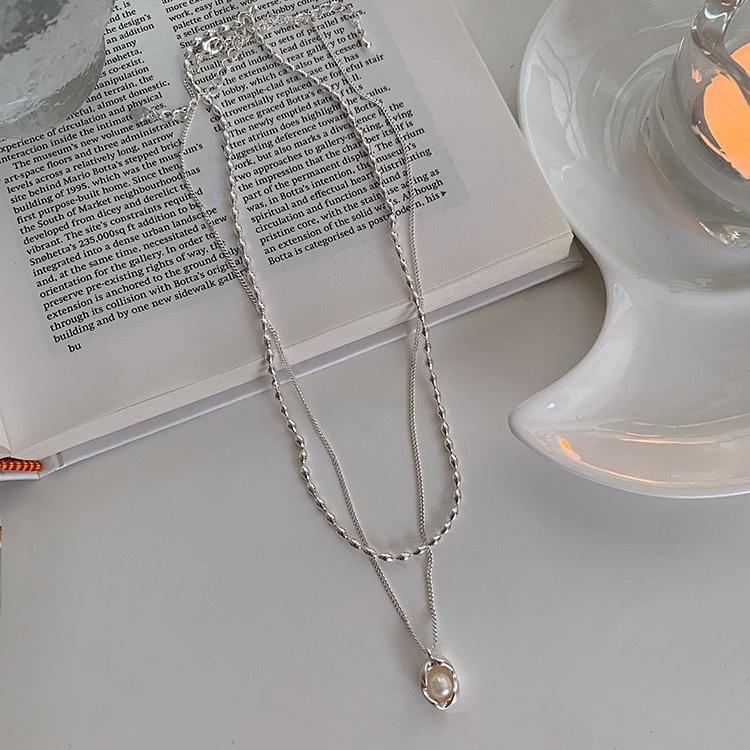 French Freshwater Pearl Double Layer Necklace - Versatile Detachable Two-Piece Clavicle Chain for Women