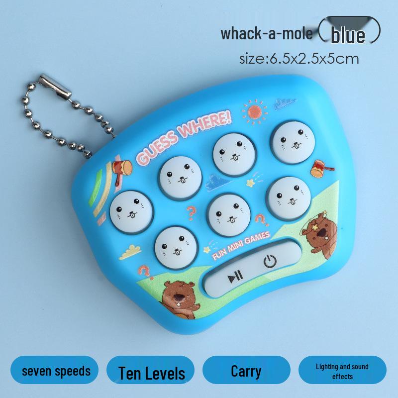 

Мини брелок-пазл «Ударь крота» - Детская развивающая игрушка для снятия стресса синий