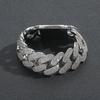 26mm Heavy Duty T Cubic Zirconia Cuban Chain Trendy Hip Hop Punk Clavicle Chain Fashion Men's Bracelet Jewelry