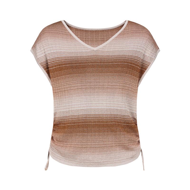JUZUI Women's Romantic Gradient Stripe Knit Cardigan