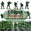 72/100 buc Figurine Soldați din Plastic 1,97 inch Culoare Verde/Nisipiu Păpușă Operațiune Armată Model Exercițiu Nisip Cadouri Colecție YMY