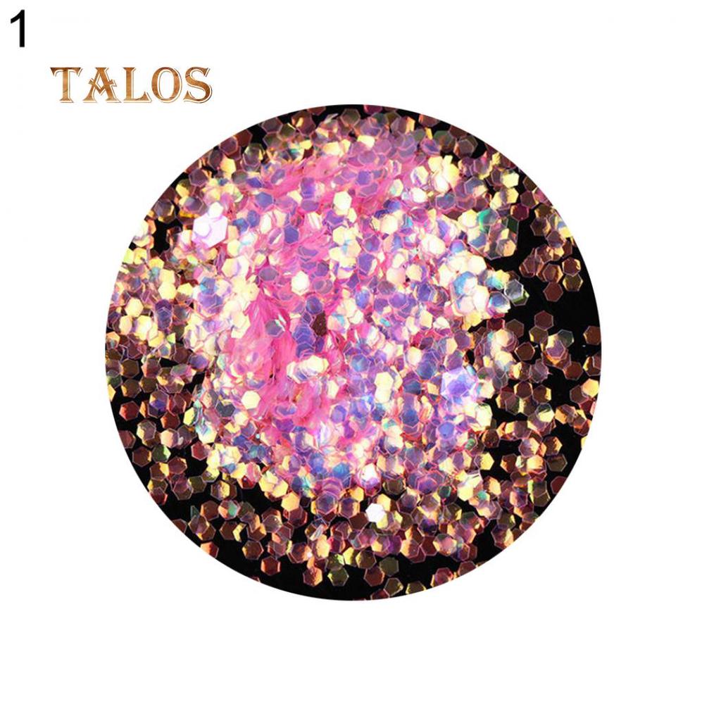 DIY Glitter Acrylic Scale Tips Sequins Sticker Manicure Nail Decor Tool for Lady