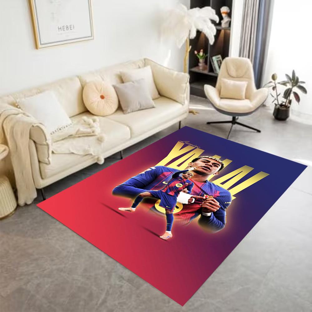 Lamine Yamal's La Roja Soccer Legend Floor Rug Office Rug Design for Hallway Dining Room Balcony Kitchen Antislip Carpet Anime Office Decor Spiritual