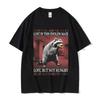 Funny Cheese Devouring Machine Japanese Rat Graphic T Shirts Men Vintage Fashion O-Neck Oversized T-shirt Y2k Unisex 62408