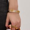Light Luxury, High-end, Niche Geometric Fashion Zircon Bracelet, Stainless Steel Women's Bracelet Combination