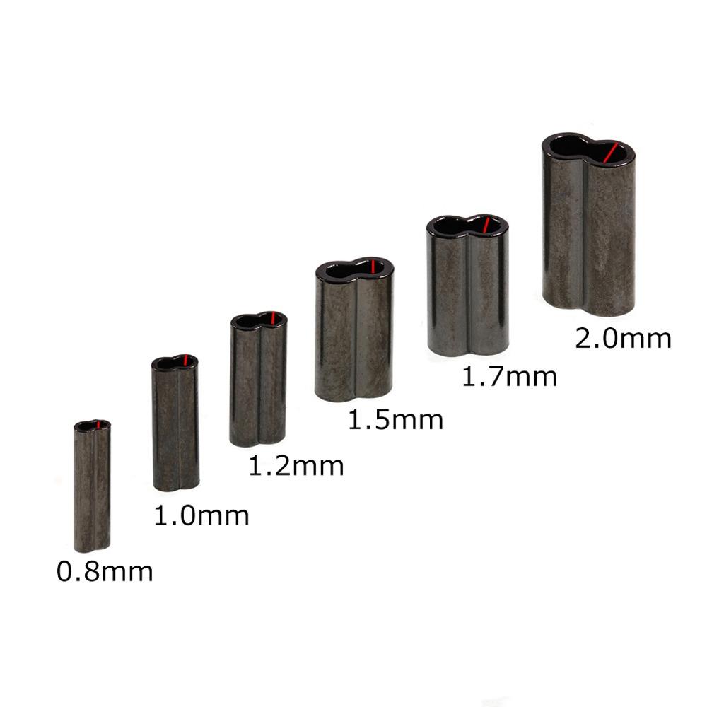 For Fishing Line Wire Crimps Sleeves Fishing Copper Sleeves Double Barrel Tube Fishing Fix Tube