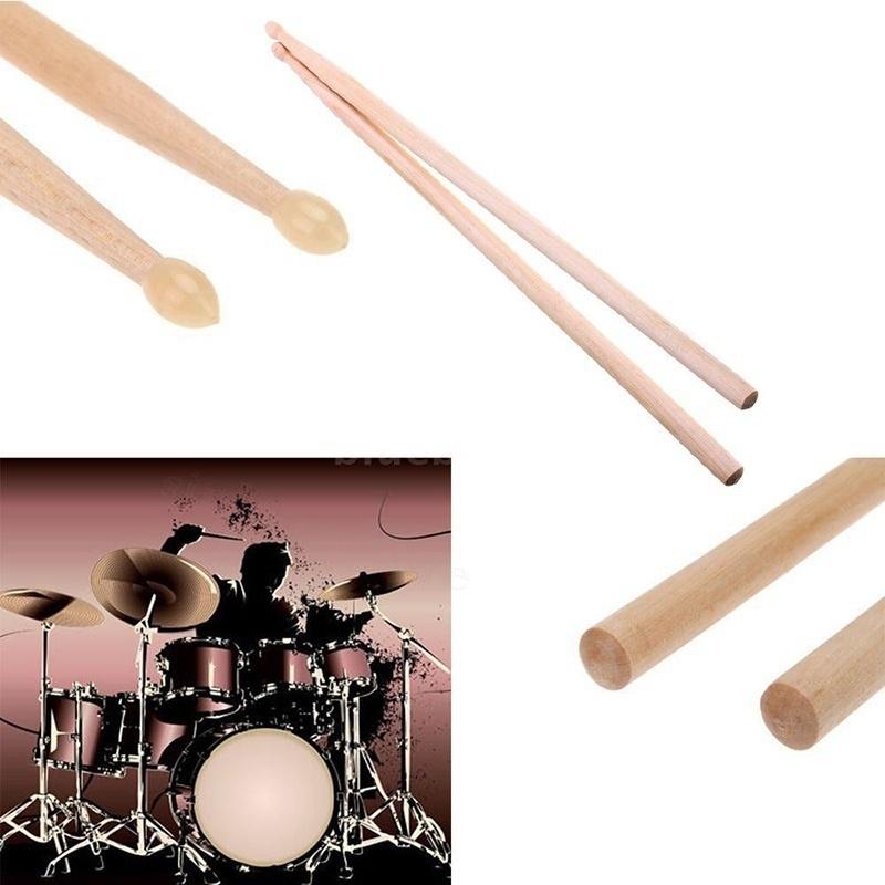 1 Pair Bass Drum Sticks Drumsticks Drums Set Sticks   Practice Instrument Accessories