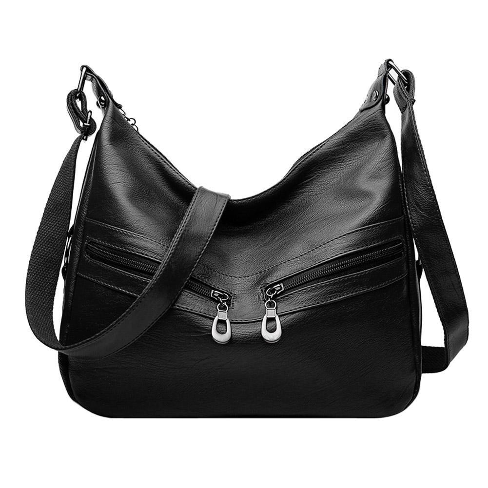 Sac Hobo Bailey En Cuir Noir – Colour Match, Neuf, Style Rétro C1320