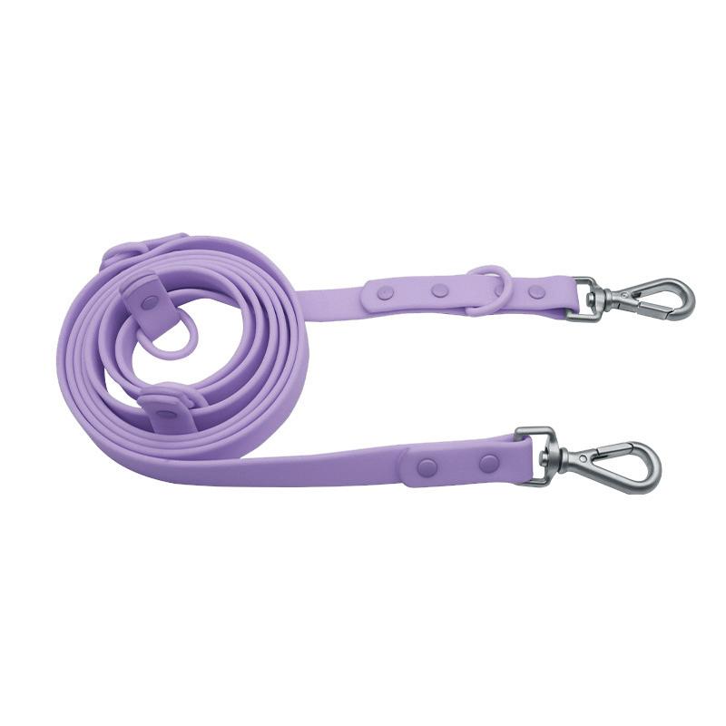 

PVC Multifunctional Dog Leash Double Headed Buckle Pet Leashes For Medium Big Dogs Rope 2.2m x 19mm фиолетовый
