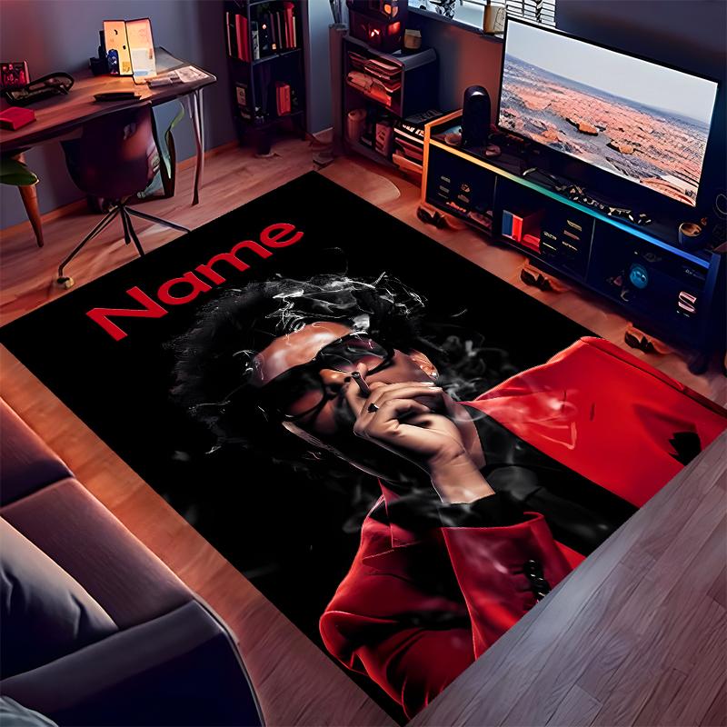 Custom Personalization The Weeknd Print Area Rug - Soft, Washable Non-Slip Indoor Mat,Living Room,Home&Office Decorative Rug