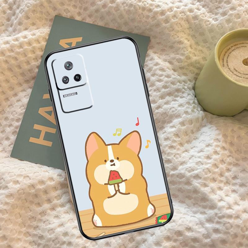 Cartoon Corgi Case For Xiaomi 14T 11T 12T 13T Pro 13 14 15 Ultra POCO X7 Pro X3 X5 X6 M6 F5 F6 Pro Cover