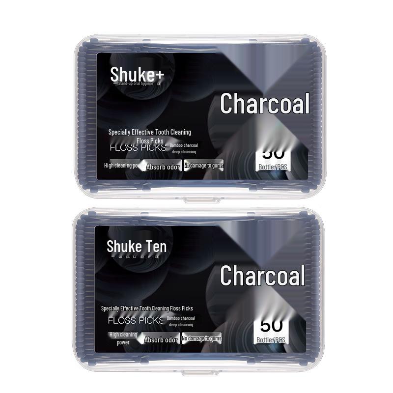

Shuke Bamboo Charcoal Dental Floss Picks