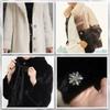1pcs Fur Coat Tweed Flower Metal Buttons For Clothing Designers Vintage Handicraft Garments Diy Sewing Scrapbooking Accessories