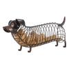 Tooarts Dachshund Wine Cork Container Iron Craft Animal Ornament Gift, Brown, 13.8 * 4.7 * 5.9inches