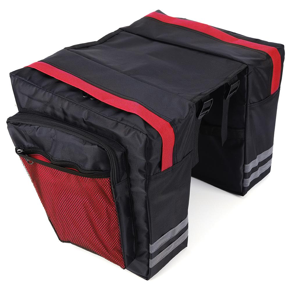20L MTB Bicycle Carrier Bag Waterproof Double Side Pannier Bag Bicycle Luggage Pannier Bike Rack Rear Seat Bag Bike Accessories